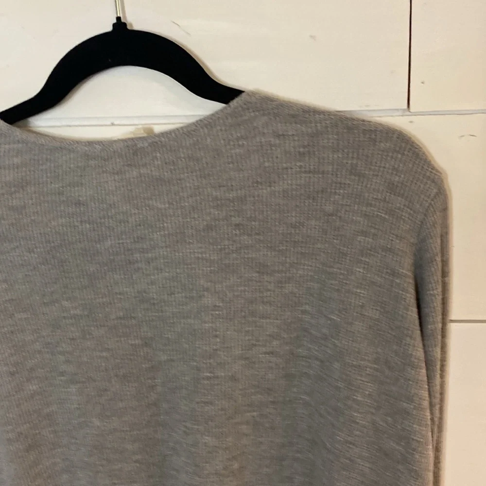 Emory Park Lightweight Cozy Knit Long Cardigan Sweater. Light Gray. Size L.